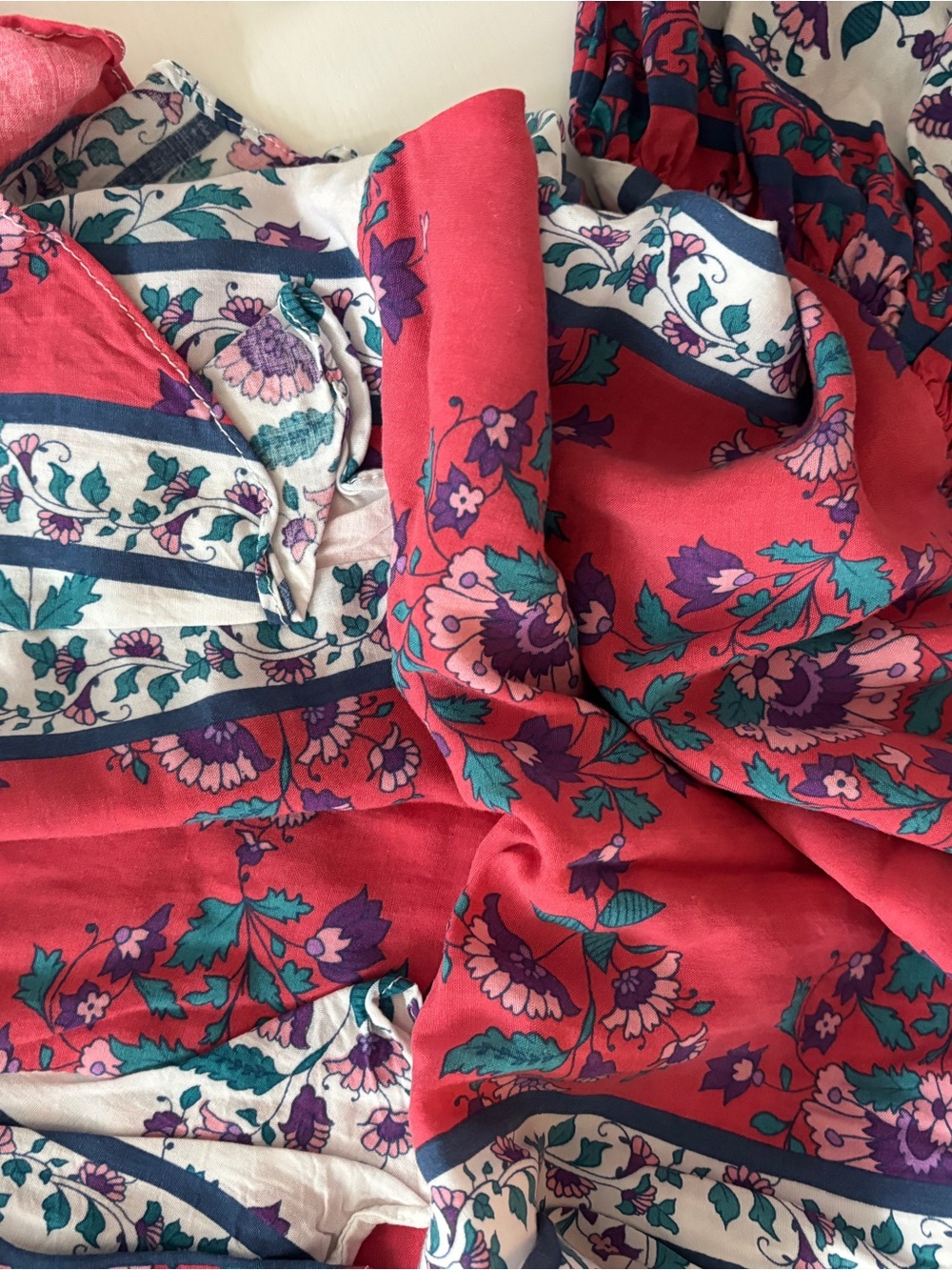 Red Floral Ruffle Sundress - Picture 5 of 6